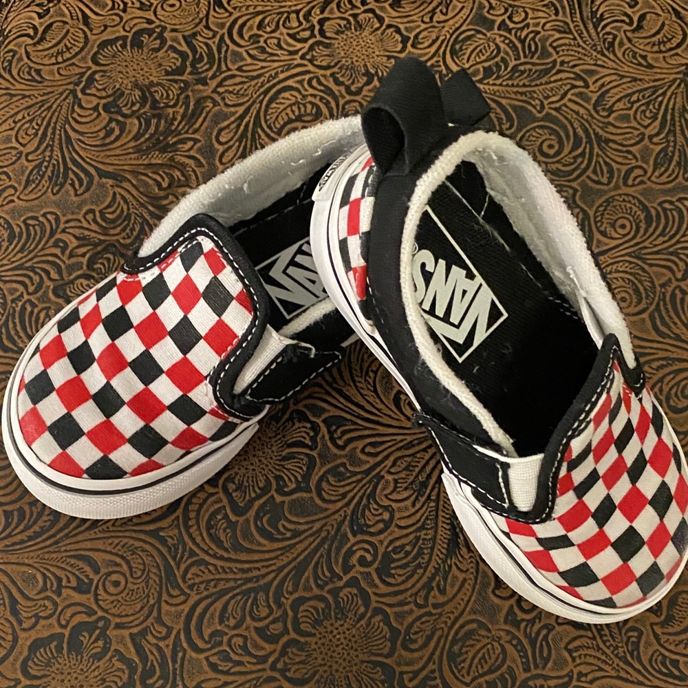 Vans Kids Checkerboard Slip-On Sneakers